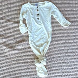 Lou Lou & Company Knotted Gown, Ivory - 3-6 months